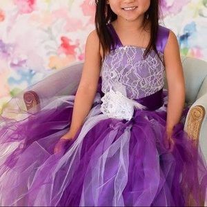 Purple and White Spring Dress